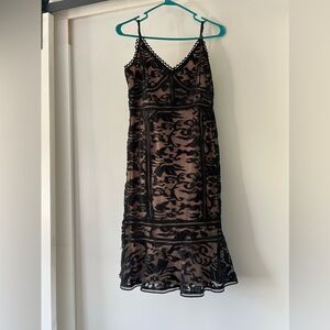 Lulus black/ nude midi dress